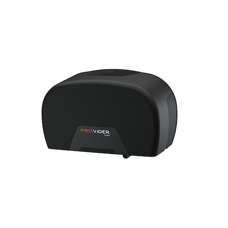 Provider Standard 2 Roll Side by Side Tissue Dispenser, Solid Black/Black PRO-JJT1030